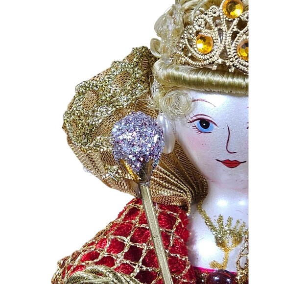 Vtg Kurt S Adler The Mystique Collection Hand Blown Glass Ornament Red Queen - Picture 10 of 11
